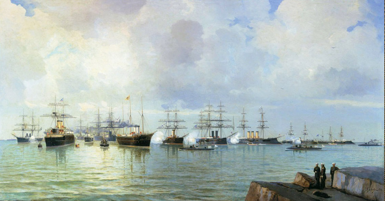 Смотр Балтийского флота на Транзундском рейде